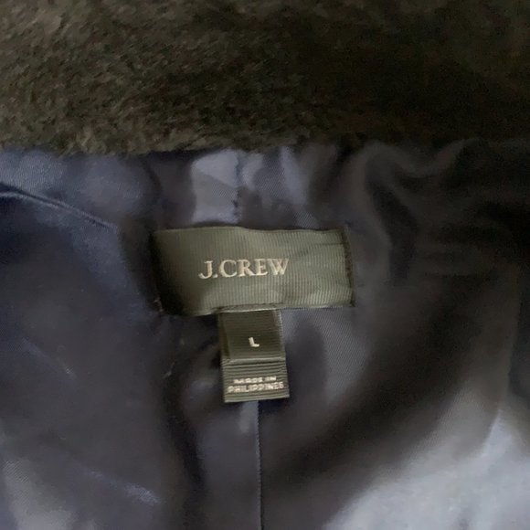 J. Crew Black Sherpa Faux Fur Vest, sz Large - Picture 6 of 7